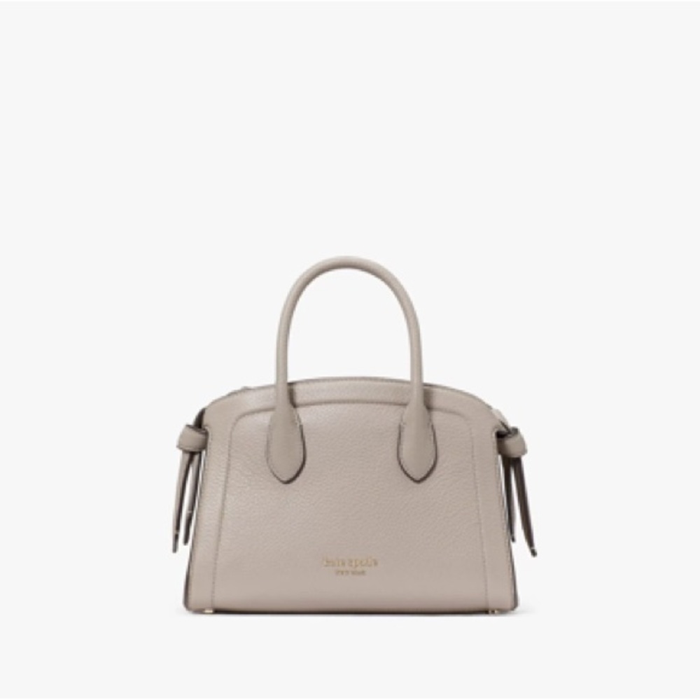 AUTHENTIC KATE SPADE Knott Mini Zip-top Satchel In Warm Taupe